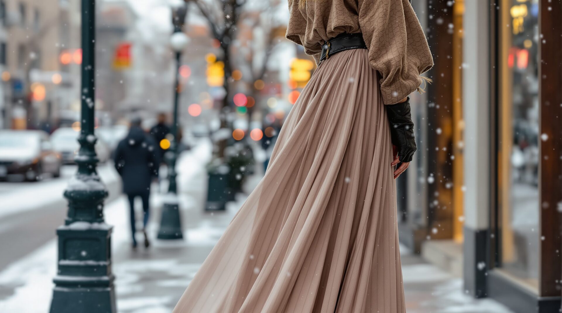 porter une jupe longue en hiver