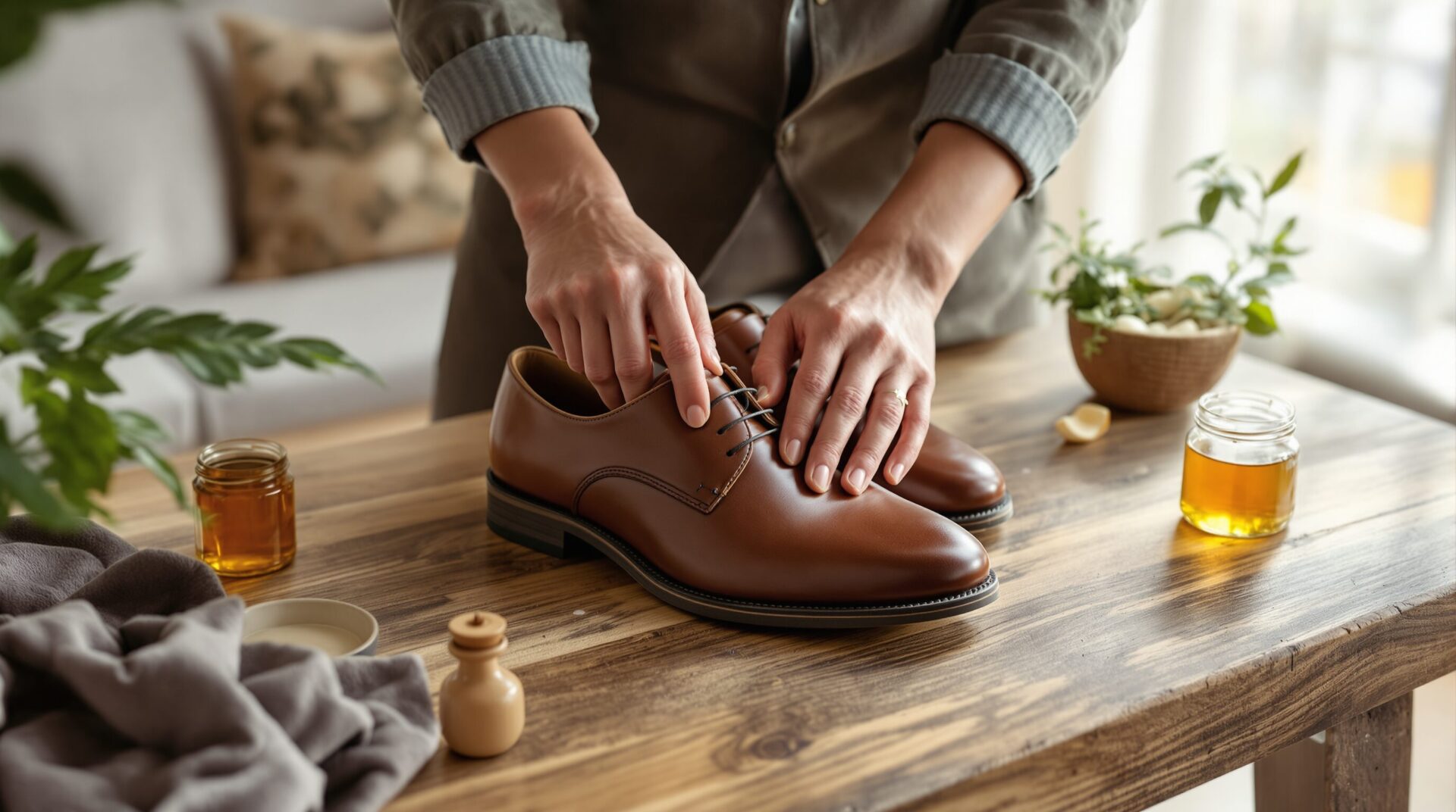 nourrir chaussure cuir naturellement