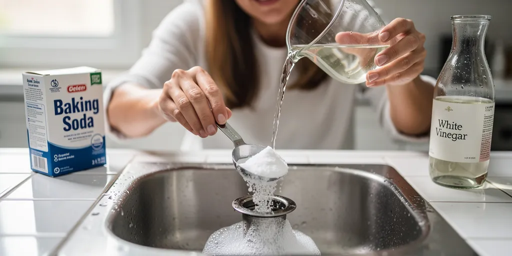 déboucher canalisations bicarbonate vinaigre