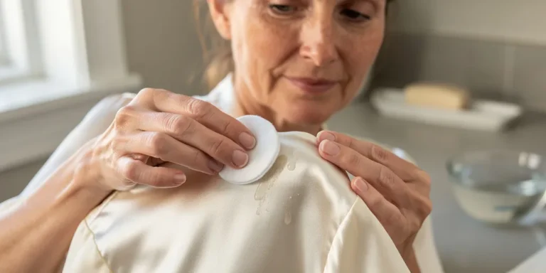 tache de graisse sur de la soie