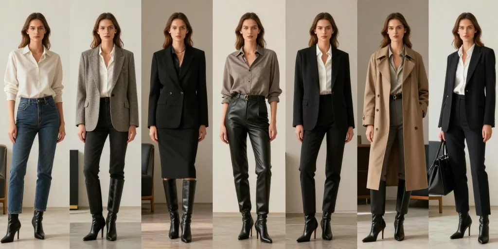 tenue avec bottes a talons