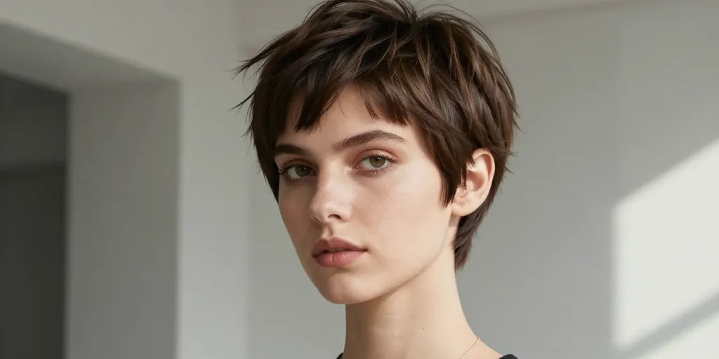 hyper stylée coupe courte femme moderne