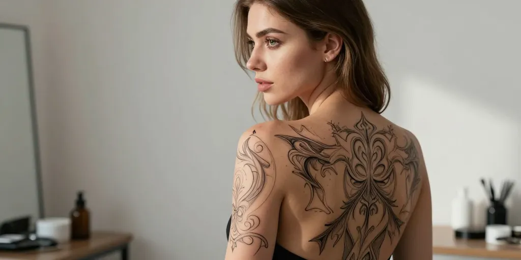 tatouage dos femme